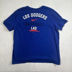 The Nike Tee Los Angeles Dodgers Baseball Blue Short Sleeve Graphic Shirt Men XL